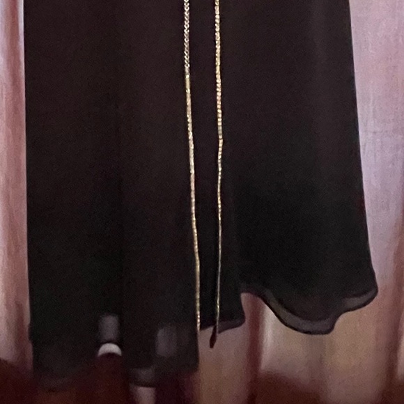 S.L. fashions chic draped black cocktail dress size 10 - Picture 4 of 9